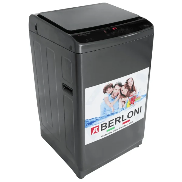 the Berloni B1200SS 12KG washing machine with fuzzy logic, stainless steel drum, A+++ energy rating, and 1600rpm spin. Smart, durable, and built for large laundry loads