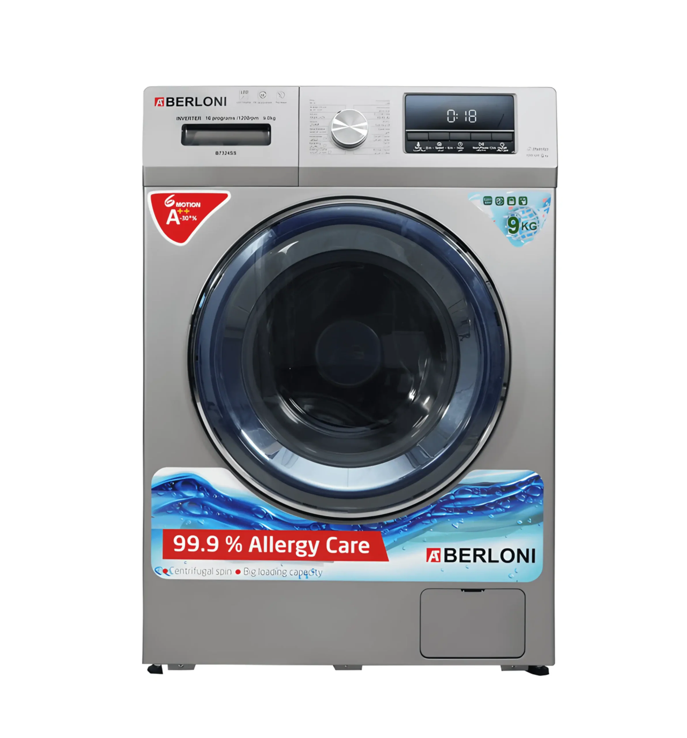 Berloni 9KG Inverter Front Load Washing Machine B9225S